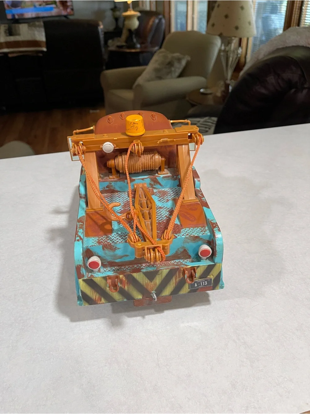 Mater-Inspired Tow Truck Toy in Rust Orange
